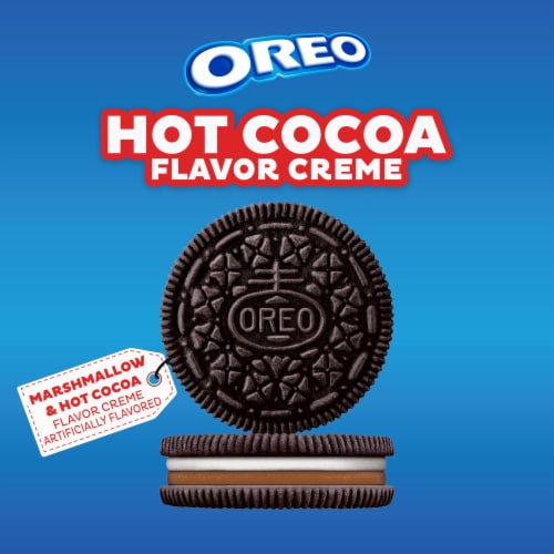 Oreo Hot Cocoa Creme Chocolate Sandwich Cookies Limited Edition Perspective: bottom