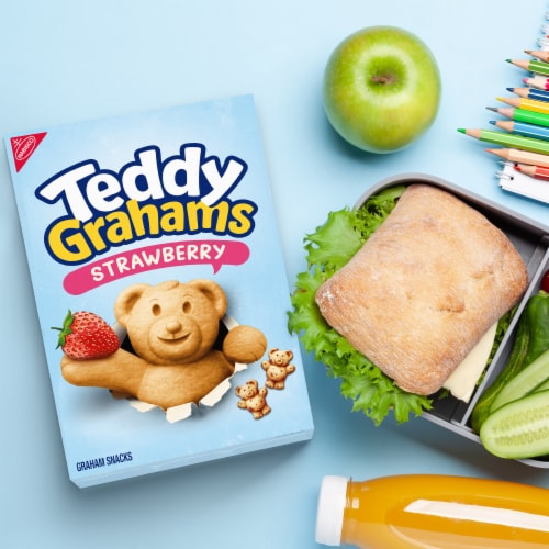 TEDDY GRAHAMS Strawberry Flavor Cookies Perspective: bottom
