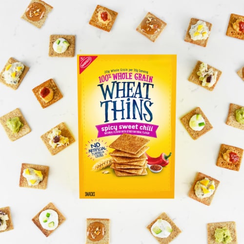 Wheat Thins Spicy Sweet Chili Whole Grain Wheat Crackers Perspective: bottom