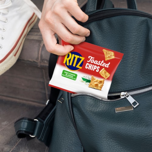 RITZ Toasted Chips Sour Cream and Onion Crackers Multipack Perspective: bottom