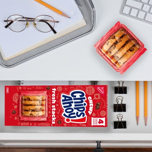 CHIPS AHOY! Fresh Stacks Chewy Chocolate Chip Cookies Perspective: bottom