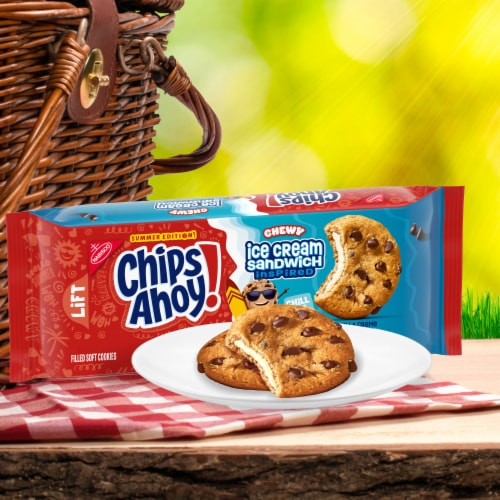 CHIPS AHOY! Chewy Ice Cream Sandwich Chocolate Chip Cookies Perspective: bottom