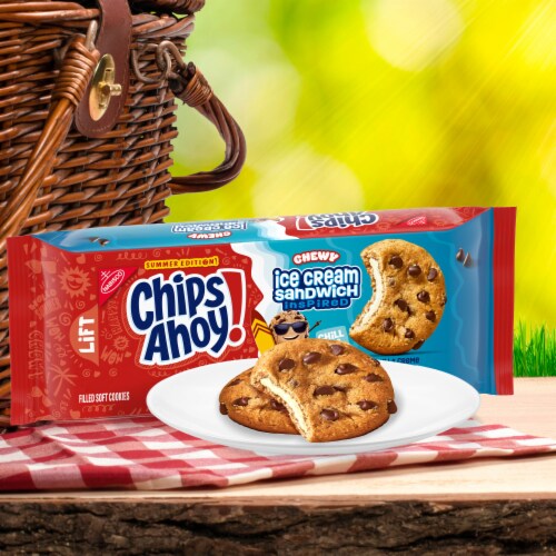 CHIPS AHOY! Chewy Ice Cream Sandwich Chocolate Chip Cookies Perspective: bottom