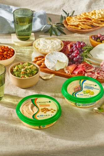 Cedar's Topped Organic Grecian Golden Hour Hummus Perspective: bottom