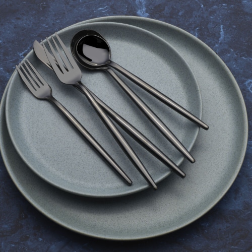 Towle Living Forged Shea Flatware Set - Noir Perspective: bottom