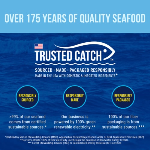 Gorton’s Crispy Battered Fish Fillets, Wild Caught Flounder, Frozen Perspective: bottom