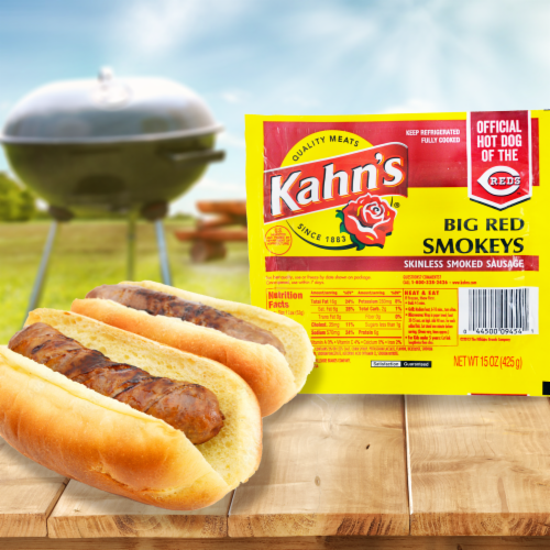 Kahn's® Big Red Smokeys Skinless Smoked Sausages Perspective: bottom