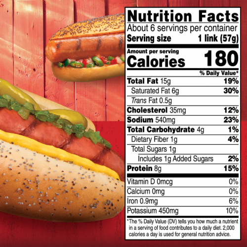 Hillshire Farm Beef Hot Links Smoked Sausage with Spicy Red Pepper Perspective: bottom
