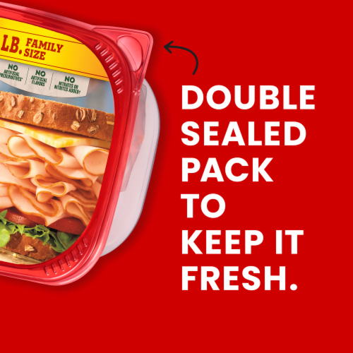 Hillshire Farm Ultra Thin Sliced Oven Roasted Turkey Breast Sandwich Meat Perspective: bottom