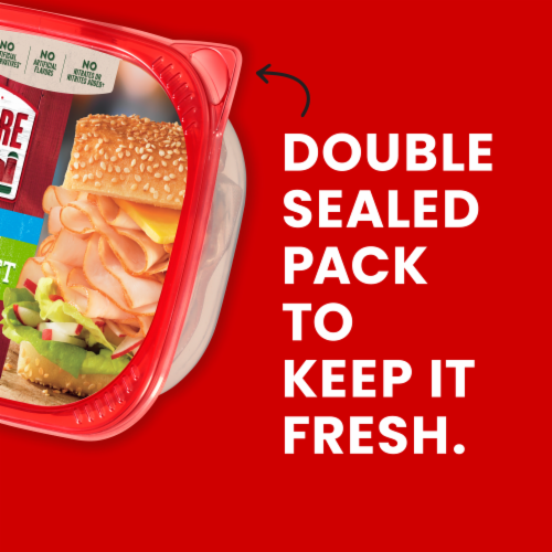 Hillshire Farm Ultra Thin Sliced Lower Sodium Oven Roasted Turkey Breast Sandwich Meat Perspective: bottom