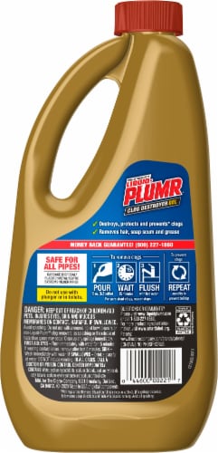 Liquid-Plumr Pro-Strength Clog Destroyer, Liquid Drain Cleaner Perspective: bottom