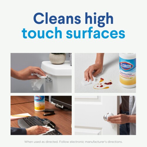 Clorox Crisp Lemon Disinfecting Wipes Perspective: bottom