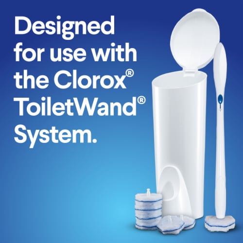 Clorox ToiletWand Disinfecting Scrubbing Pads Toilet Cleaning Refills Perspective: bottom