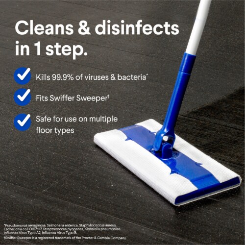 Clorox Scentiva Lavender and Jasmine Disinfecting Wet Mopping Cloths Perspective: bottom