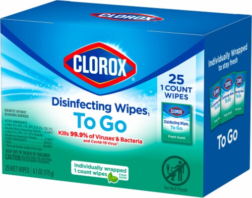 Clorox On to Go Disinfecting Wipes Perspective: bottom