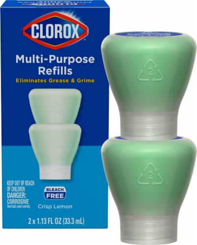 Clorox Multi-Purpose Cleaning Crisp Lemon Spray System Refills Perspective: bottom