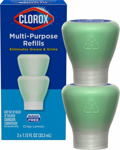 Clorox Multi-Purpose Cleaning Crisp Lemon Spray System Refills Perspective: bottom