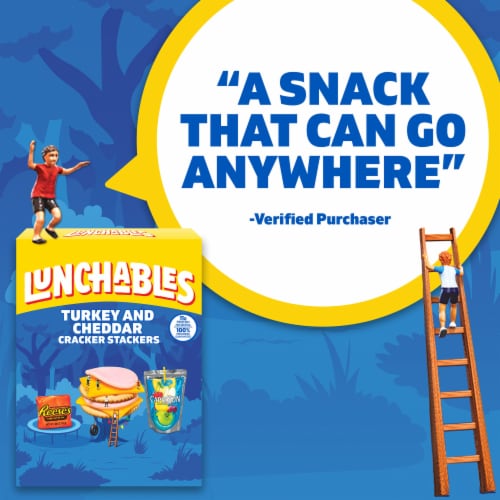 Lunchables Turkey & Cheddar Cracker Stackers with Capri Sun Drink & Reese's Cup Kids Lunch Meal Kit Perspective: bottom
