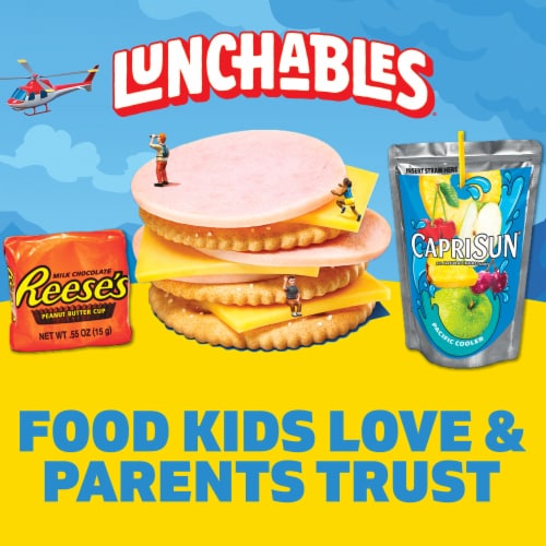 Lunchables Turkey & American Cracker Stackers with Capri Sun Drink & Reese's Cup Kids Lunch Meal Kit Perspective: bottom