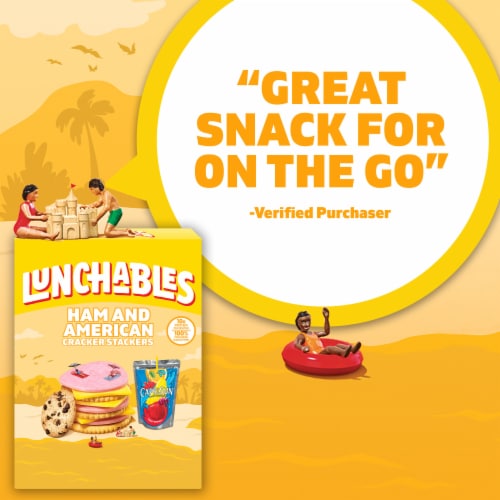 Lunchables Ham & American Cheese Cracker Stacker Kids Lunch Meal Kit Perspective: bottom