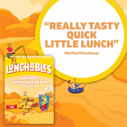 Lunchables Nachos Cheese & Salsa with Capri Sun Drink & Kit Kat Candy Bar Kids Lunch Meal Kit Perspective: bottom