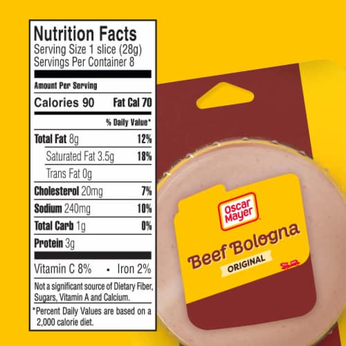 Oscar Mayer Beef Bologna Sliced Lunch Meat Perspective: bottom
