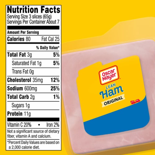Oscar Mayer Lean Ham Thin Sliced Lunchmeat Perspective: bottom