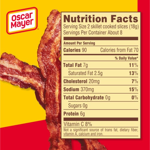 Oscar Mayer Naturally Hardwood Smoked Maple Bacon, Pack, 15-17 slices Perspective: bottom