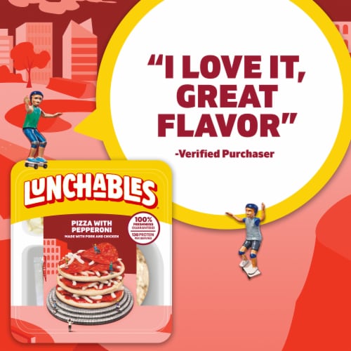 Lunchables Pizza with Pepperoni Snack Kit Perspective: bottom