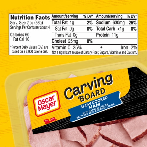 Oscar Mayer Carving Board Slow Cooked Sliced Ham Deli Lunch Meat Perspective: bottom