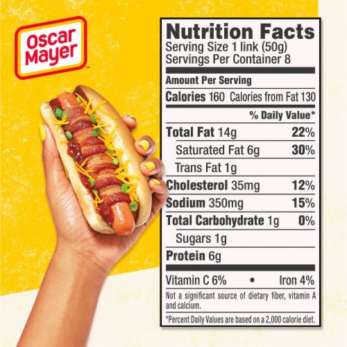 Oscar Mayer Natural Selects Bun-Length Angus Beef Uncured Beef Franks Hot Dogs Pack Perspective: bottom