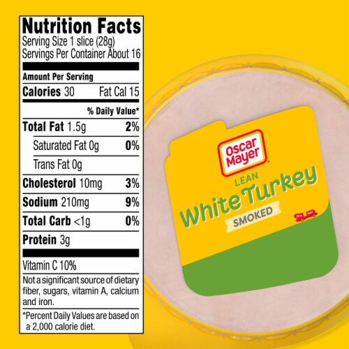 Oscar Mayer Lean Smoked White Turkey Sliced Lunch Meat Pack Perspective: bottom