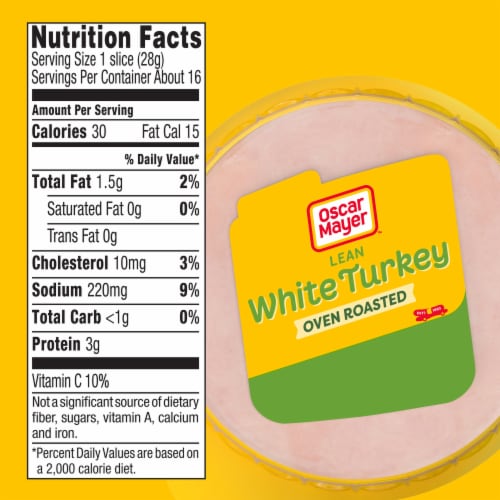 Oscar Mayer Lean Oven Roasted White Turkey Sliced Lunch Meat Perspective: bottom