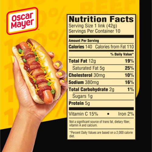 Oscar Mayer Classic Beef Franks Hot Dogs Perspective: bottom