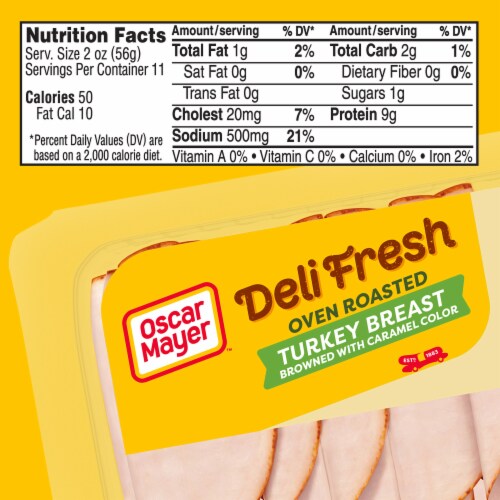 Oscar Mayer Deli Fresh Oven Roasted Deli Turkey Breast Sliced Lunch Meat Mega Pack 22 Oz Kroger