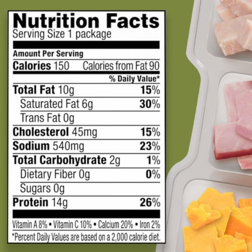 P3 Portable Protein Snack Pack with Turkey Ham & Cheddar Cheese Perspective: bottom