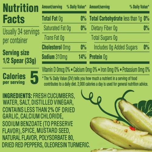 Claussen Kosher Dill Deli-Style Pickle Spears Perspective: bottom