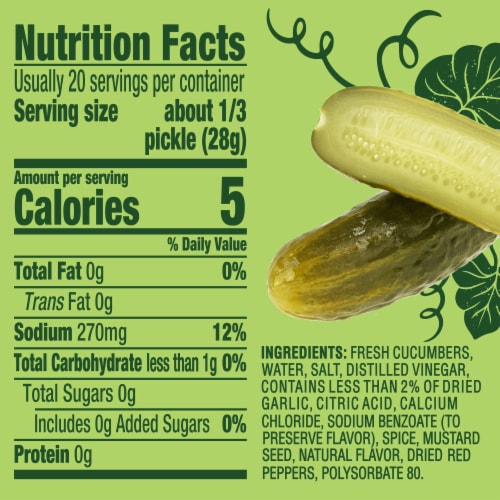 Claussen Hearty Garlic Deli-Style Pickle Wholes Perspective: bottom