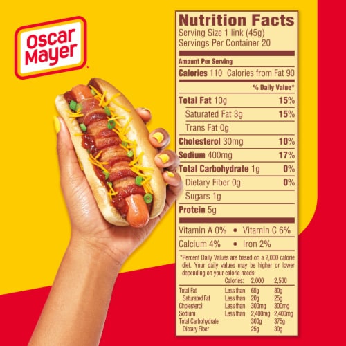 Oscar Mayer Classic Uncured Wieners Hot Dogs Mega Pack Perspective: bottom