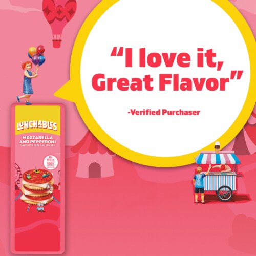 Lunchables Pepperoni & Mozzarella Cheese with Crackers Snack Kit Perspective: bottom