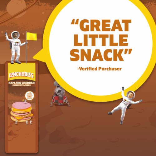 Lunchables Ham & Cheddar Cheese with Crackers Snack Kit Perspective: bottom