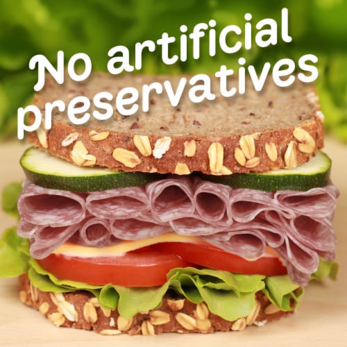 Oscar Mayer Natural Uncured Hard Salami Sliced Lunch Meat Perspective: bottom