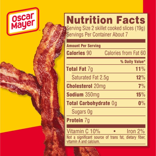 Oscar Mayer Original Naturally Hardwood Smoked Bacon, Pack Perspective: bottom