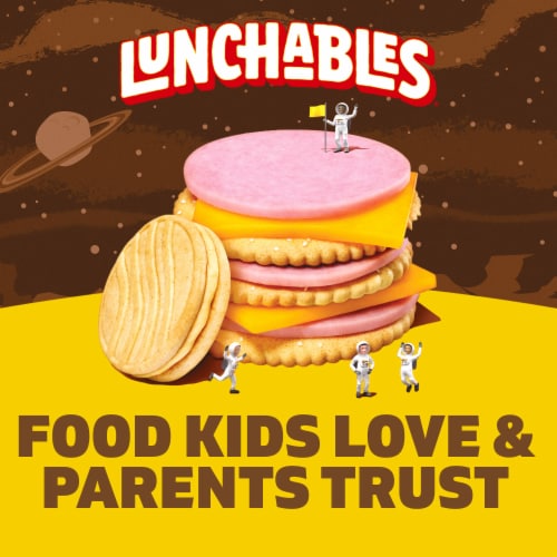 Lunchables Ham and Cheddar Cracker Stackers with Cookies for School Lunch or Easy Snack Trays Perspective: bottom