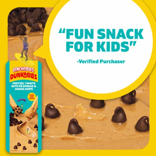 Lunchables Dunkables Pretzel Twists with PB Spread & Choco Chips Perspective: bottom