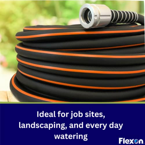 Flexon Flextreme Pro 5/8 x 100ft Performance Rubber Garden Hose Perspective: bottom