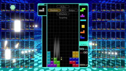 Tetris 99 (Switch) Perspective: bottom