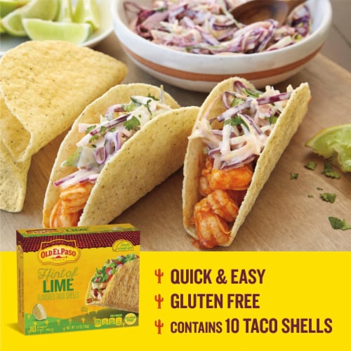 Old El Paso Hint Of Lime Flavored Stand 'N Stuff Taco Shells Perspective: bottom