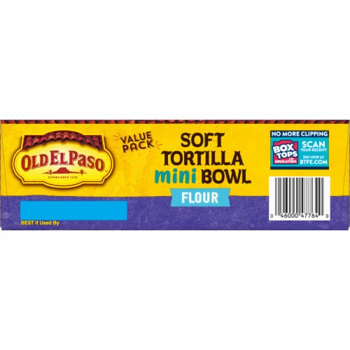 Old El Paso™ Value Pack Soft Flour Tortilla Mini Bowls Perspective: bottom