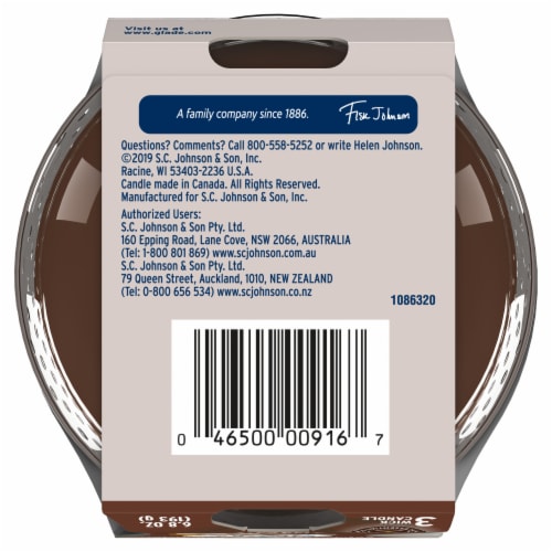 Glade Elegant Amber & Oud 3 Wick Scented Candle Perspective: bottom